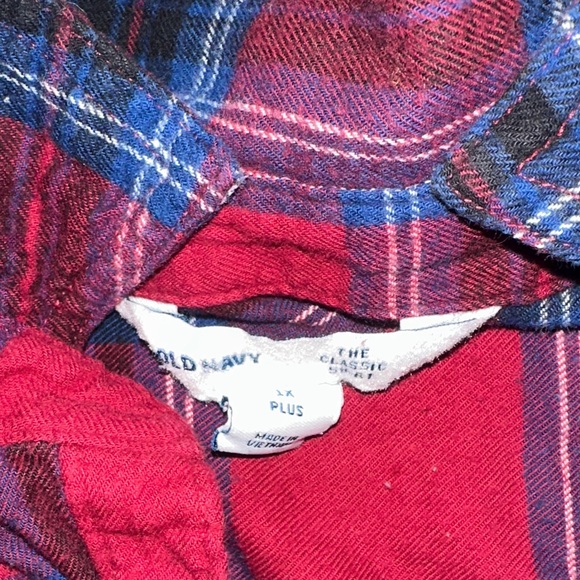 Womens Size 1X Plaid Shirt - Red and Blue - Picture 2 of 3